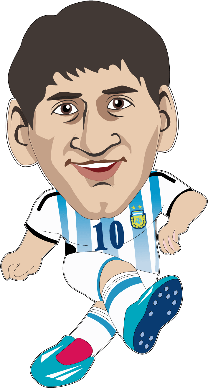 Animated Soccer Player Argentina Jersey Number10 PNG