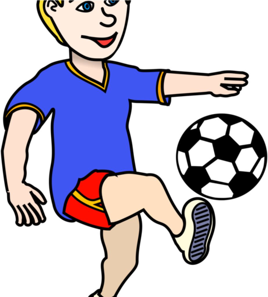 Animated Soccer Player Kicking Ball PNG