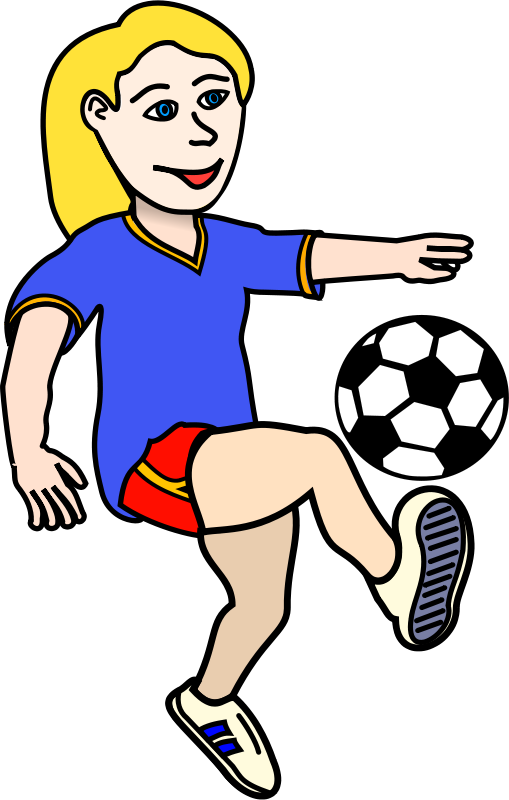 Animated Soccer Player Kicking Ball PNG