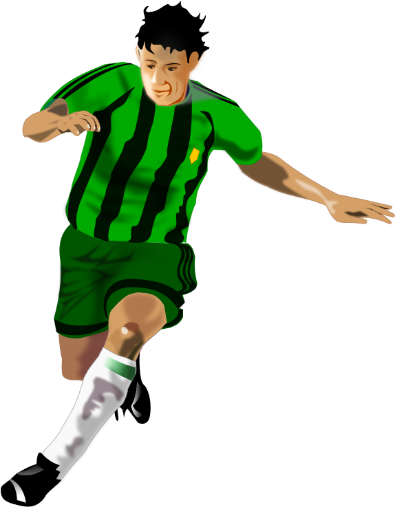 Animated Soccer Playerin Action PNG