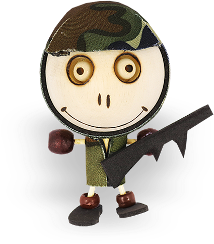 Animated Soldier Salute Figure PNG