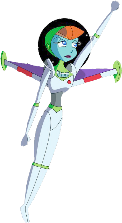 Animated Space Ranger Female Character PNG