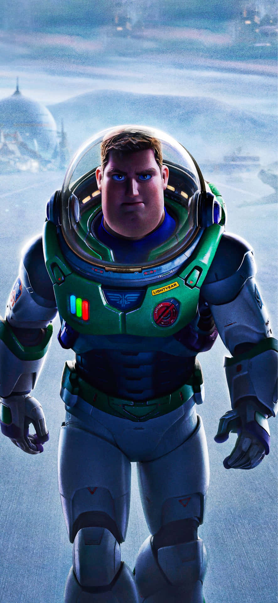 Animated Space Ranger Hero Portrait Wallpaper