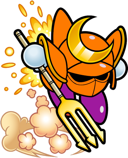 Animated Space Warriorwith Trident PNG