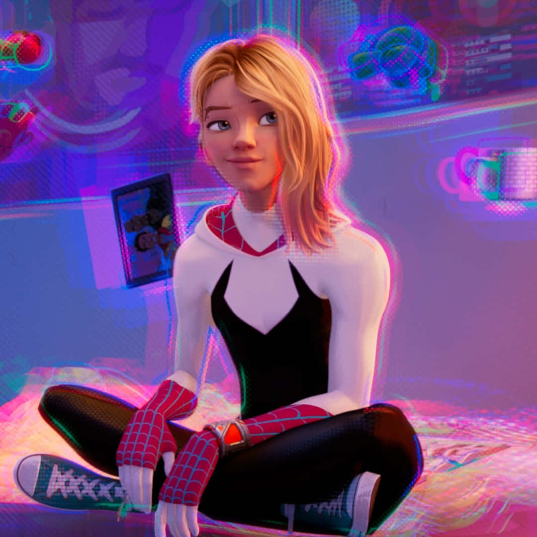 Animated Spider Gwen Chilling Wallpaper