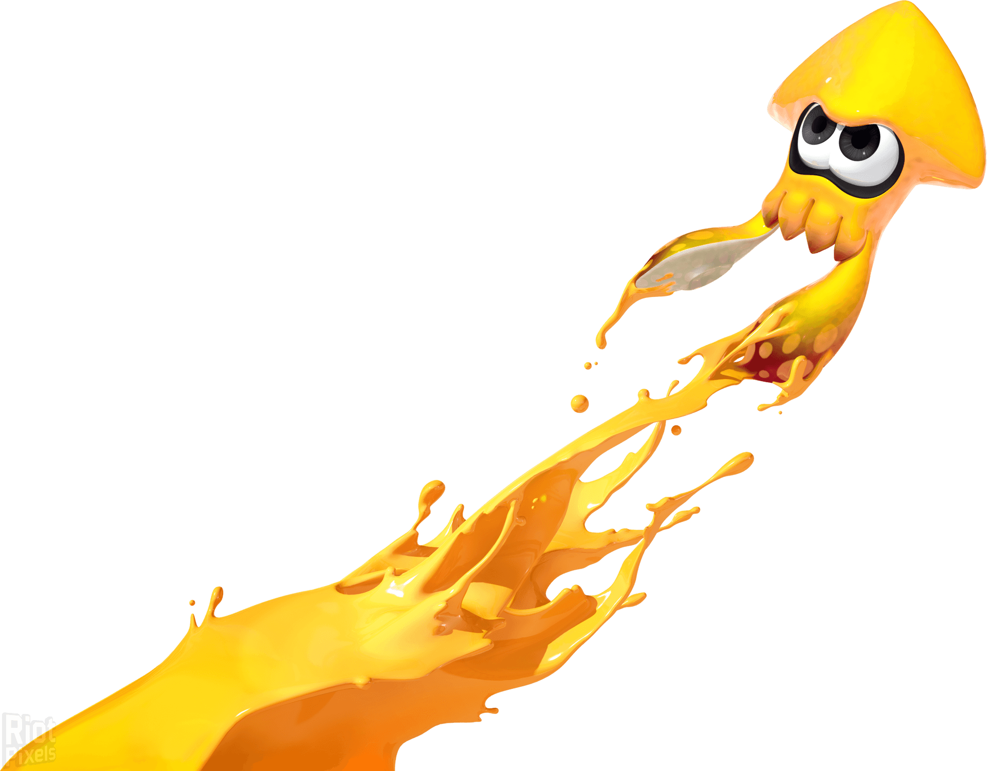 Animated Squid Emerging From Ink PNG