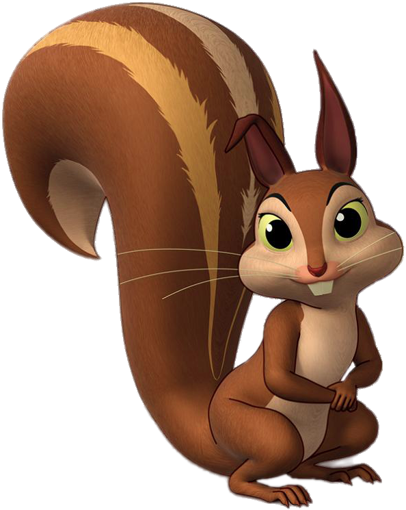 Animated Squirrel Character PNG