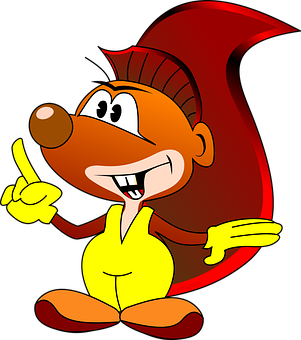 Animated Squirrel Character PNG