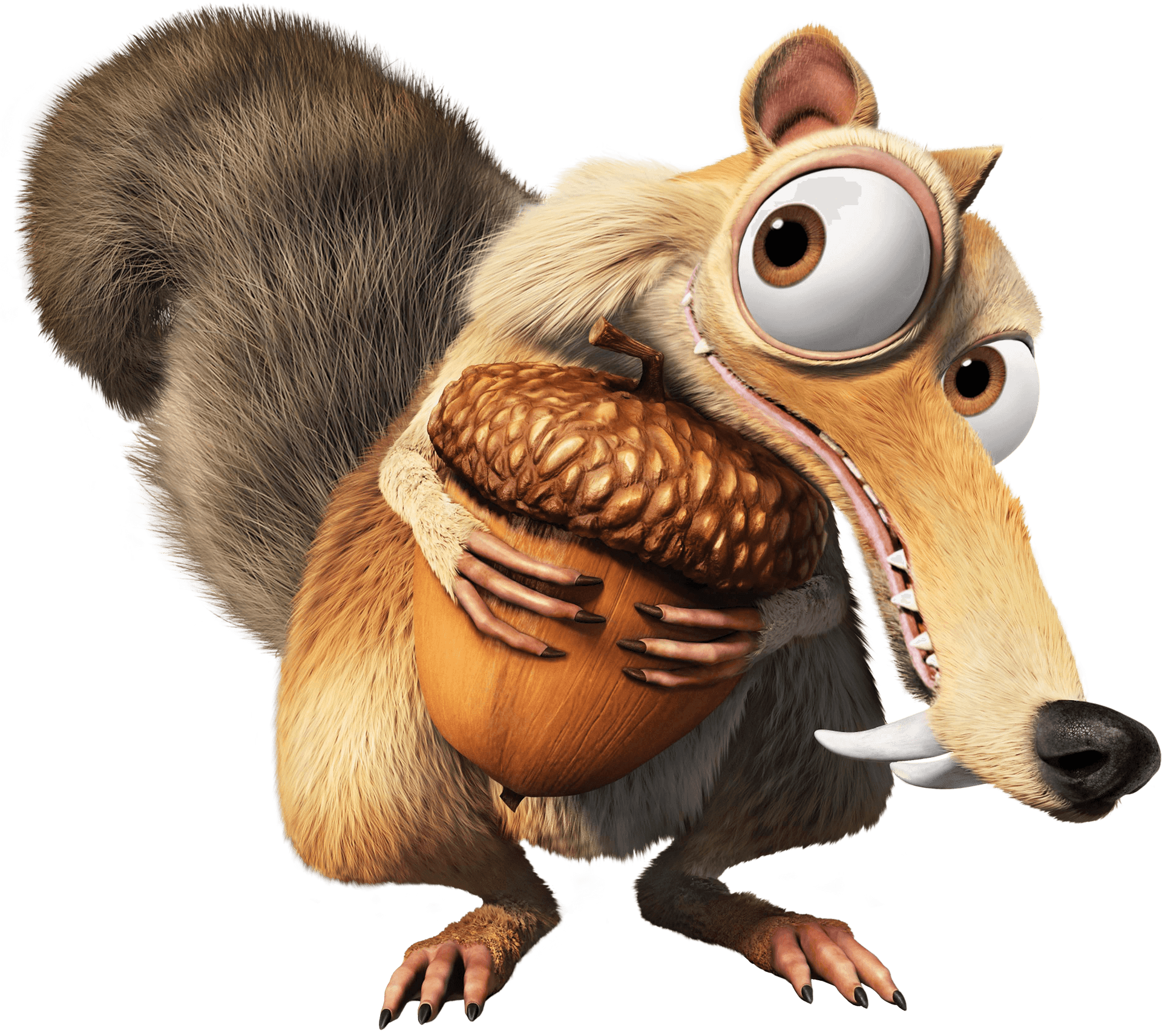 Animated Squirrel Holding Acorn PNG