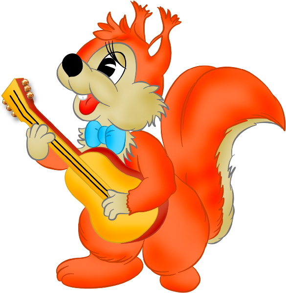 Animated Squirrel Playing Guitar PNG