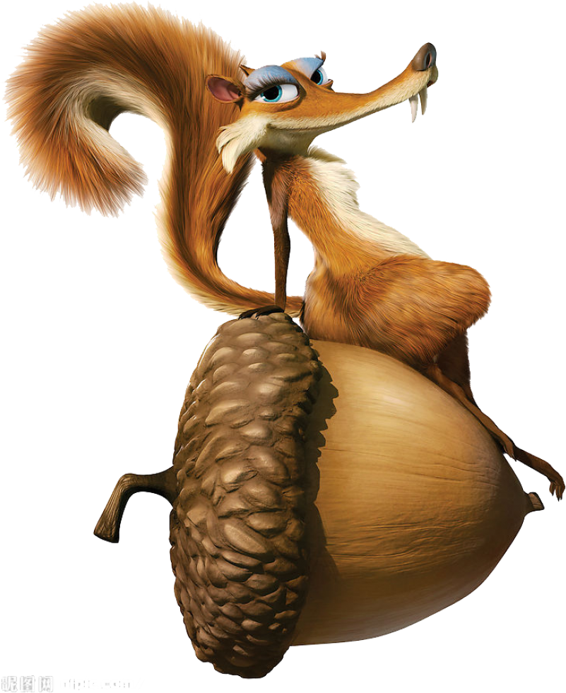 Animated Squirrel With Acorn.png PNG