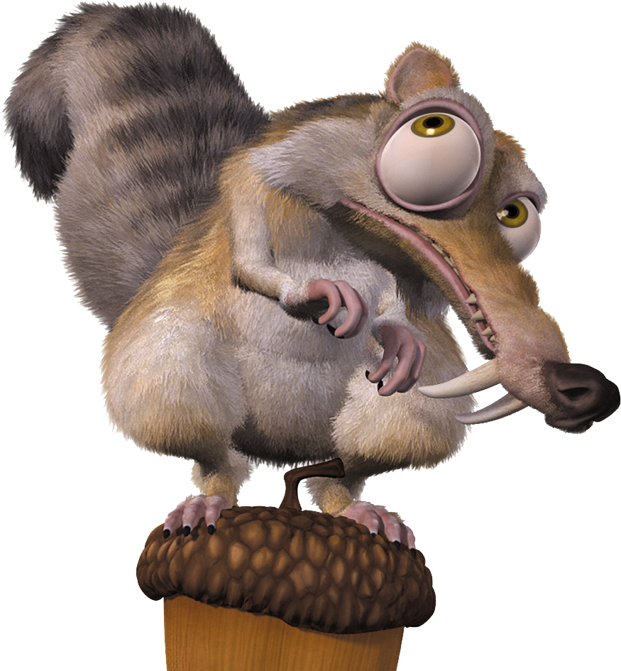 Animated Squirrelwith Acorn PNG