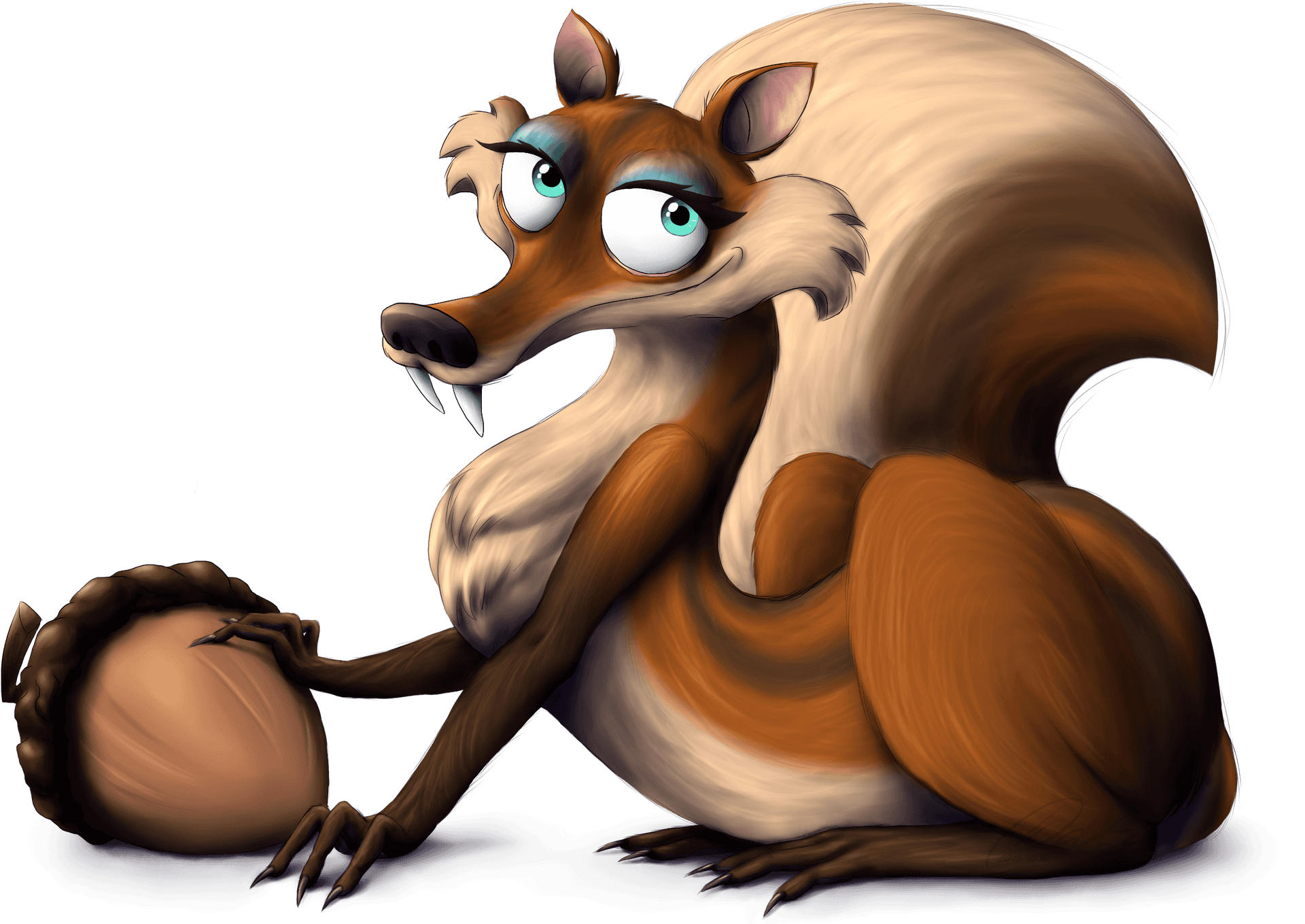 Animated Squirrelwith Acorn PNG