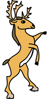 Animated Standing Deer Graphic PNG