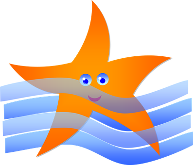 Animated Starfish Character PNG