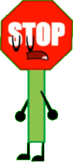 Animated Stop Sign Character PNG