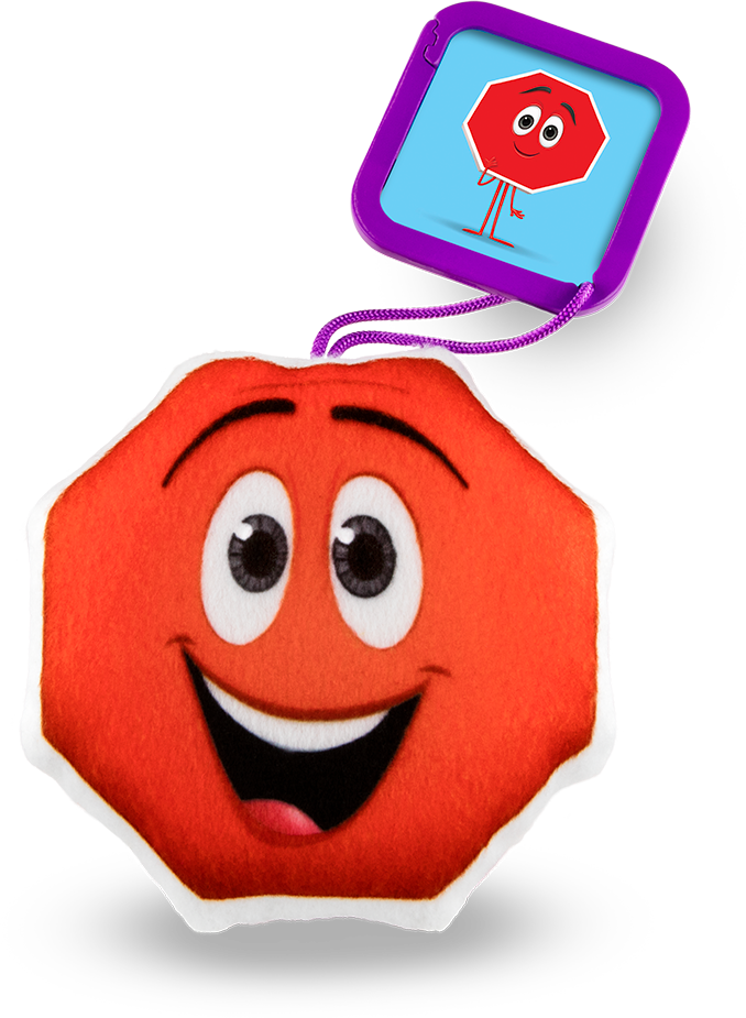 Animated Stop Sign Plushand Keychain PNG