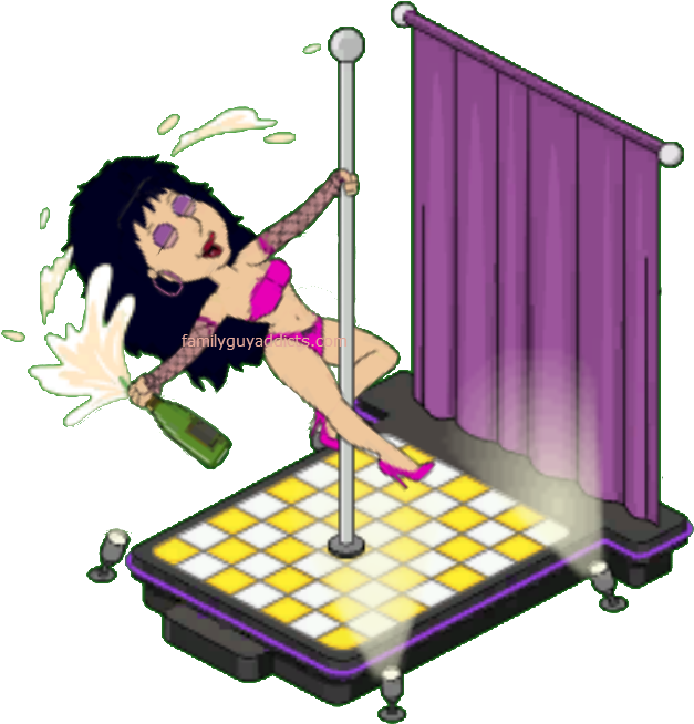 Animated Stripperwith Champagne PNG