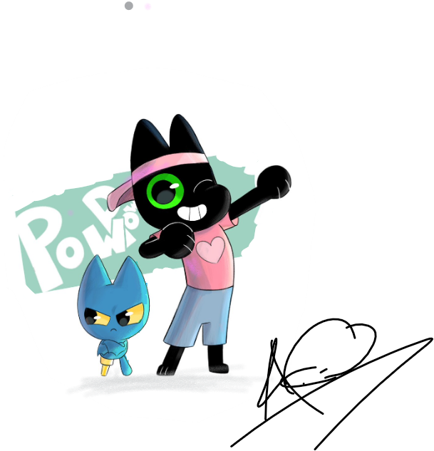 Animated Superhero Cats Pose PNG