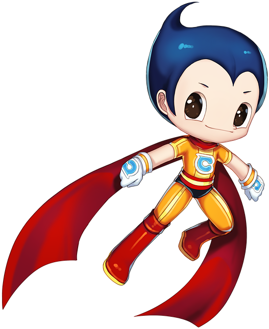 Animated Superhero Character PNG