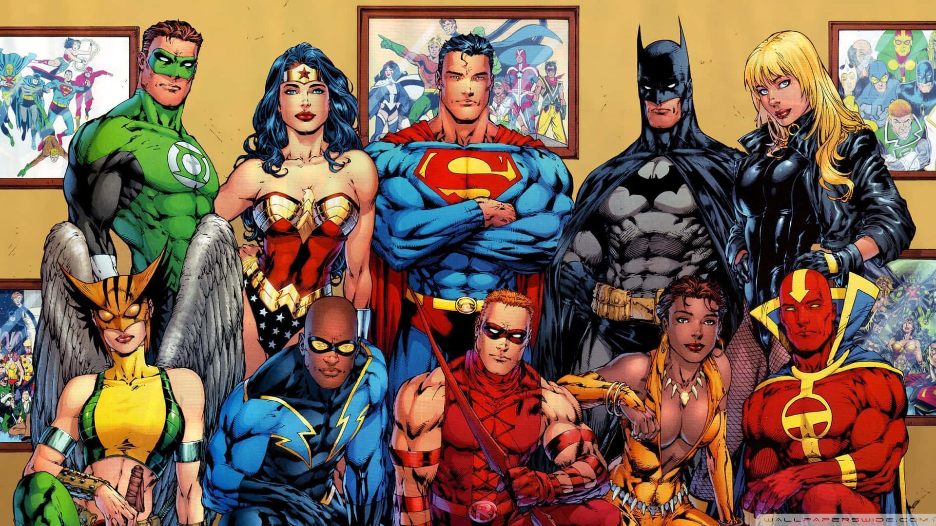 The Ultimate Animated Superhero Squad Wallpaper