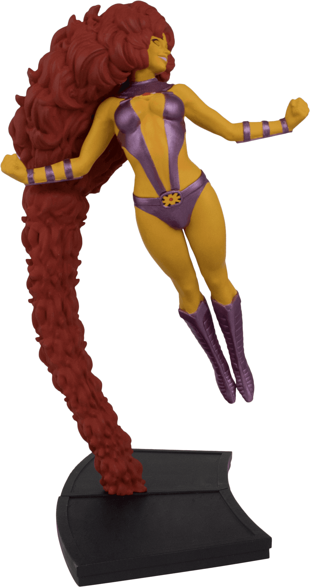 Animated Superheroine Figure Action Pose PNG