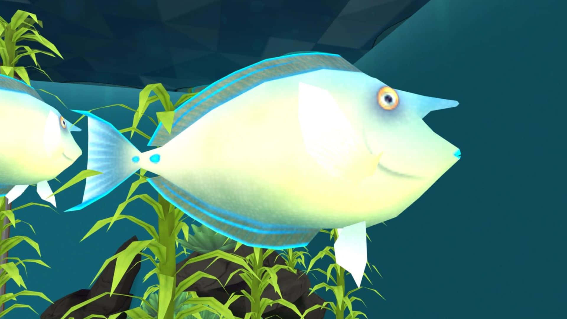 Animated Surgeonfish Underwater Scene Wallpaper