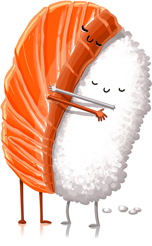 Animated Sushi Hug PNG