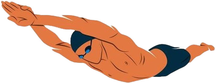 Animated Swimmer Diving Technique PNG