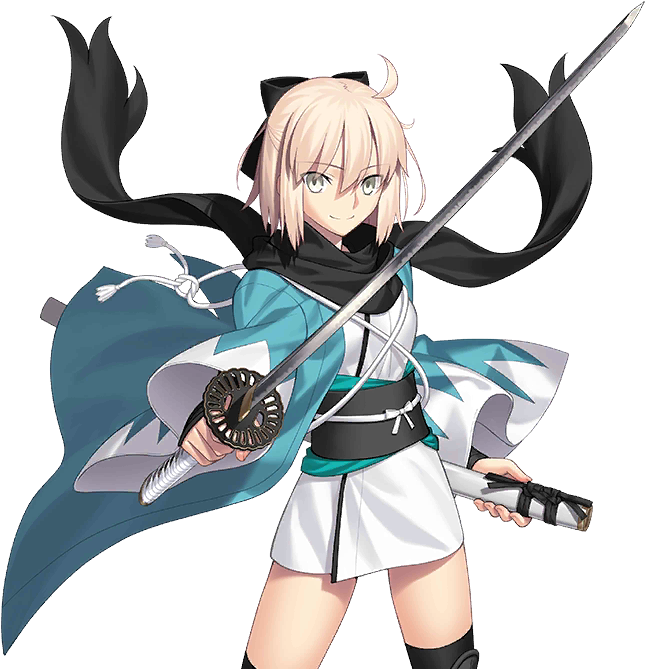 Animated Swordswomanin Action Pose PNG