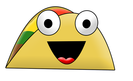 Animated Taco Character Smiling PNG