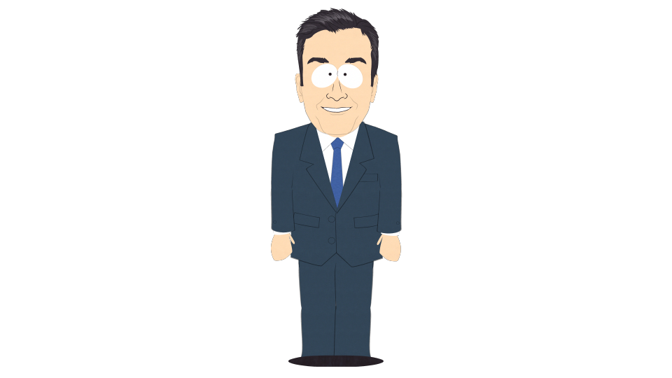 Animated Talk Show Host Character PNG