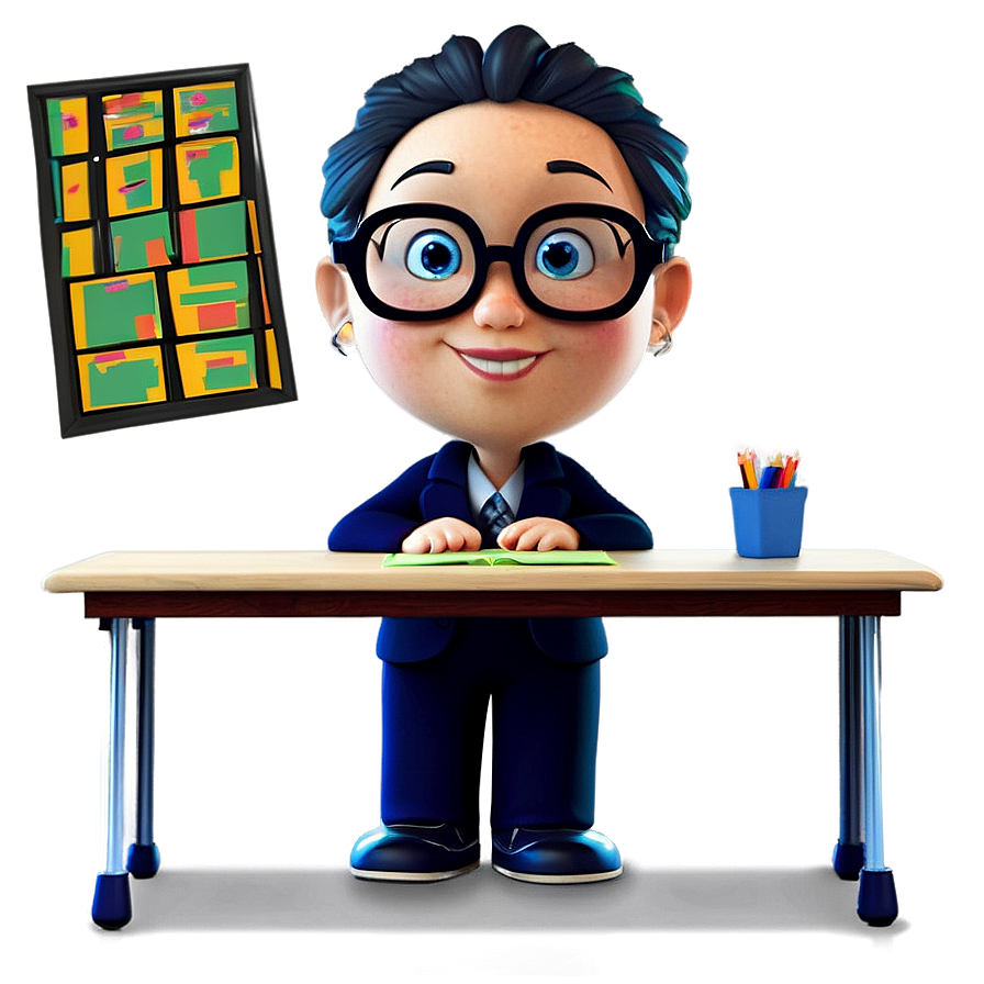 Animated Teacher Character Png Gjl PNG