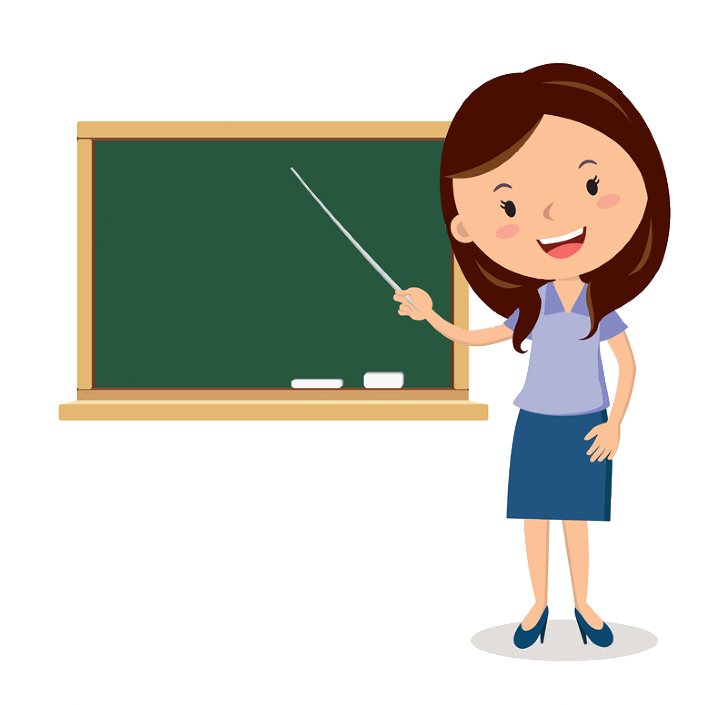 Download Animated Teacherat Blackboard | Wallpapers.com