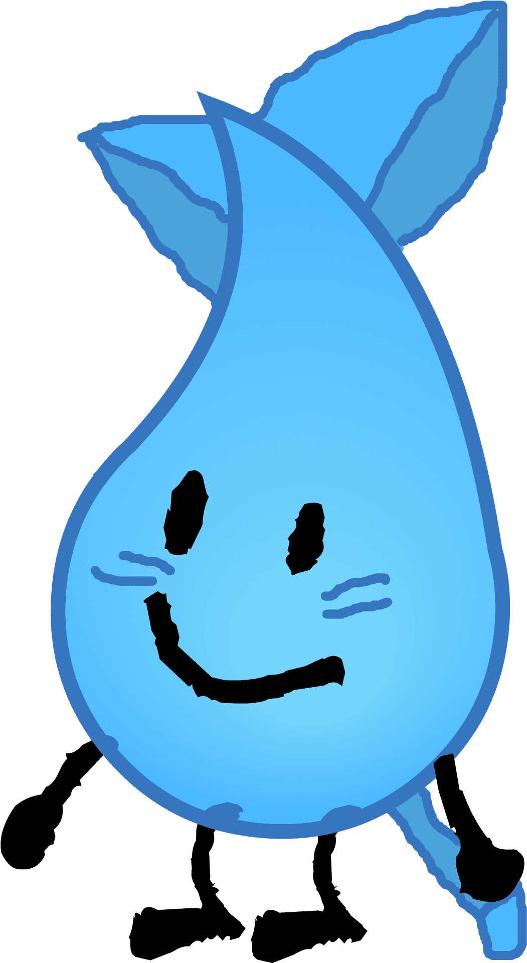 Animated Teardrop Character PNG