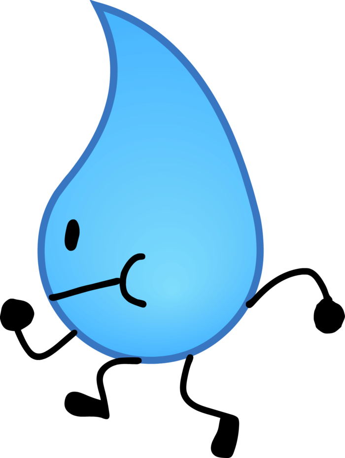 Animated Teardrop Character Walking PNG