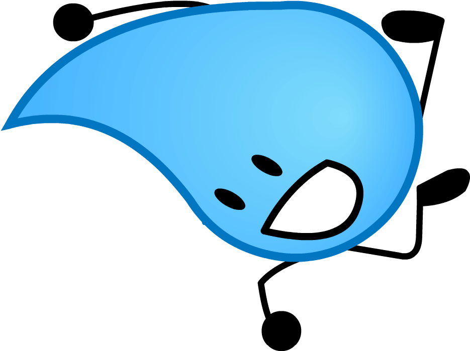 Animated Teardrop Character PNG