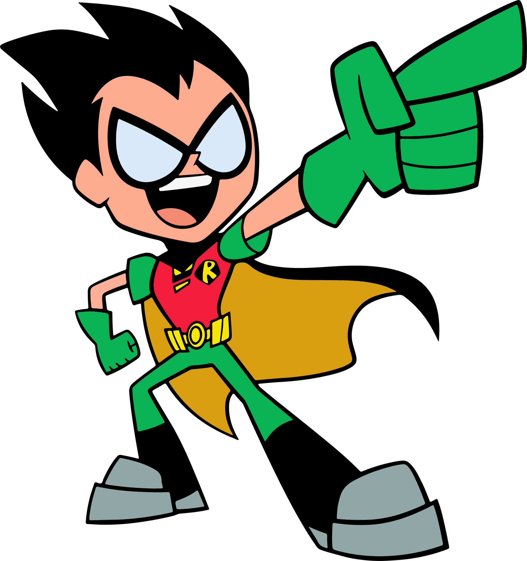 Animated Teen Hero Pose PNG