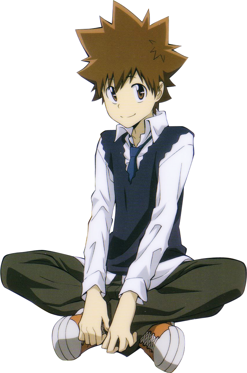Animated Teen Sitting Casually PNG