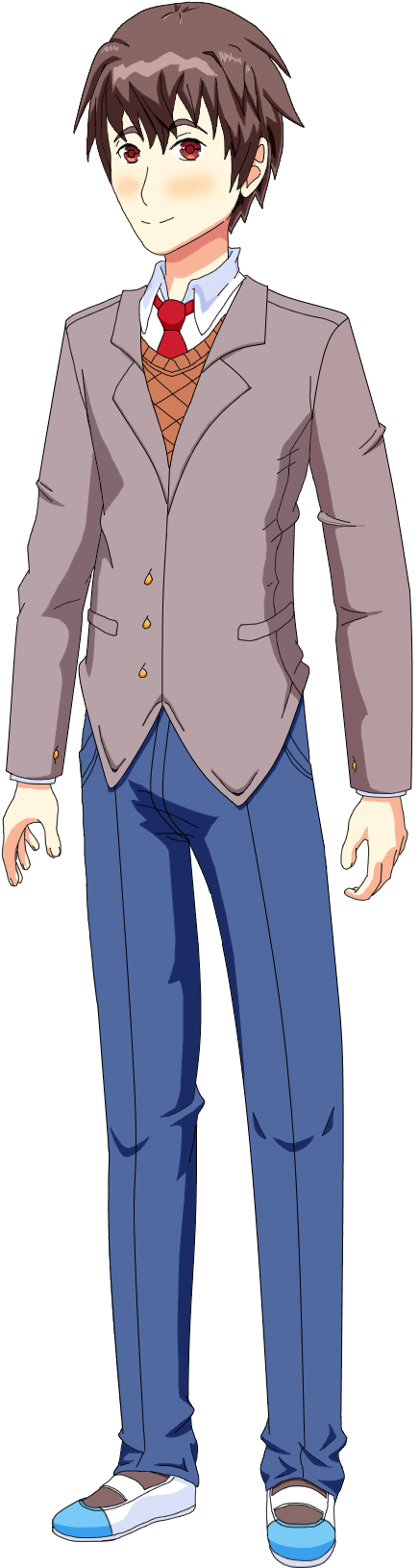 Animated Teenage Boyin Casual Suit PNG