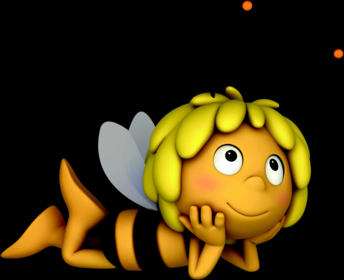Animated Thinking Bee PNG