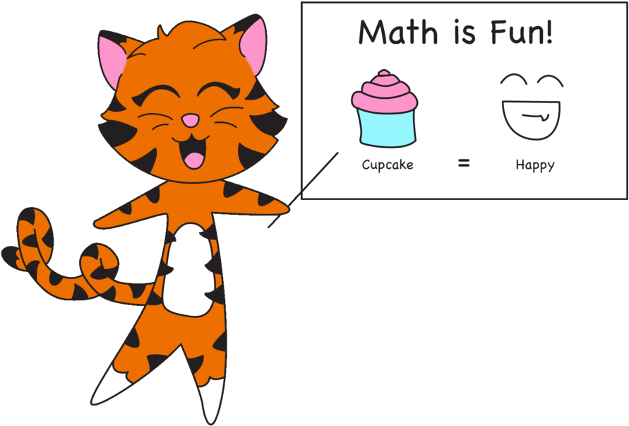 Animated Tiger Math Equation Fun PNG