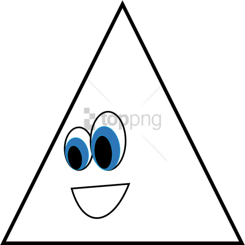 Animated Triangle Character Smile PNG