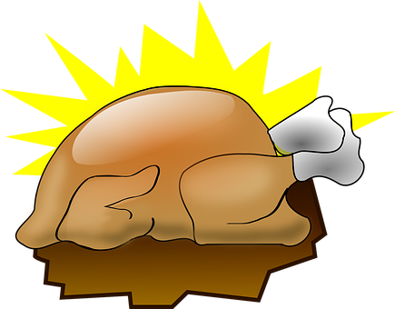 Animated Turkeywith Sunburst Effect PNG