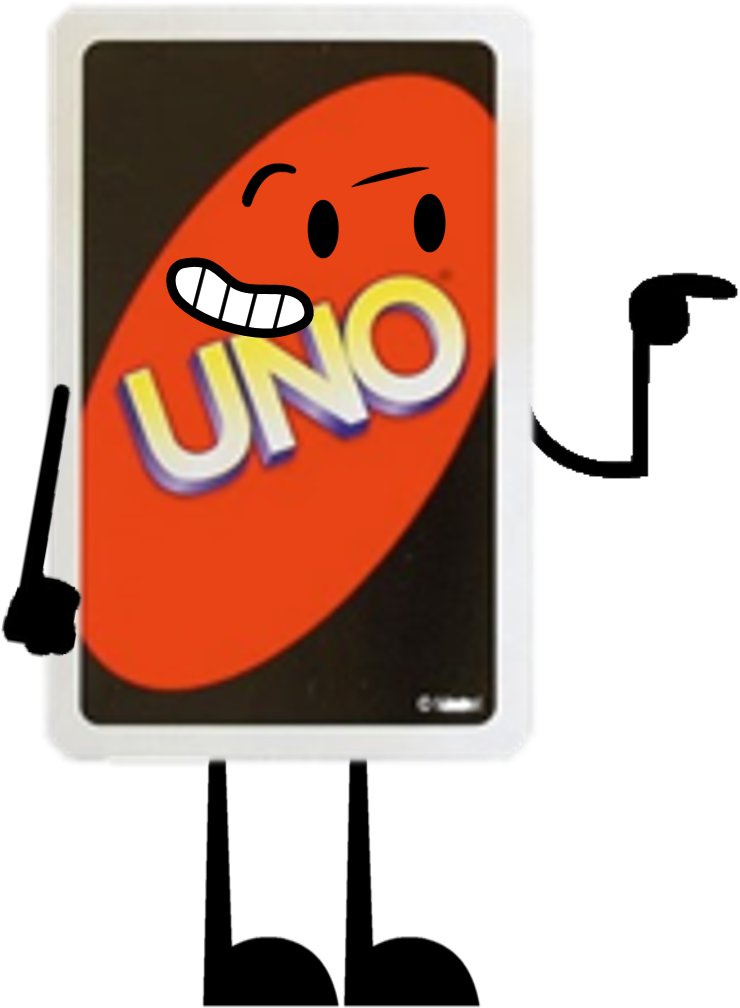 Animated Uno Card Character PNG