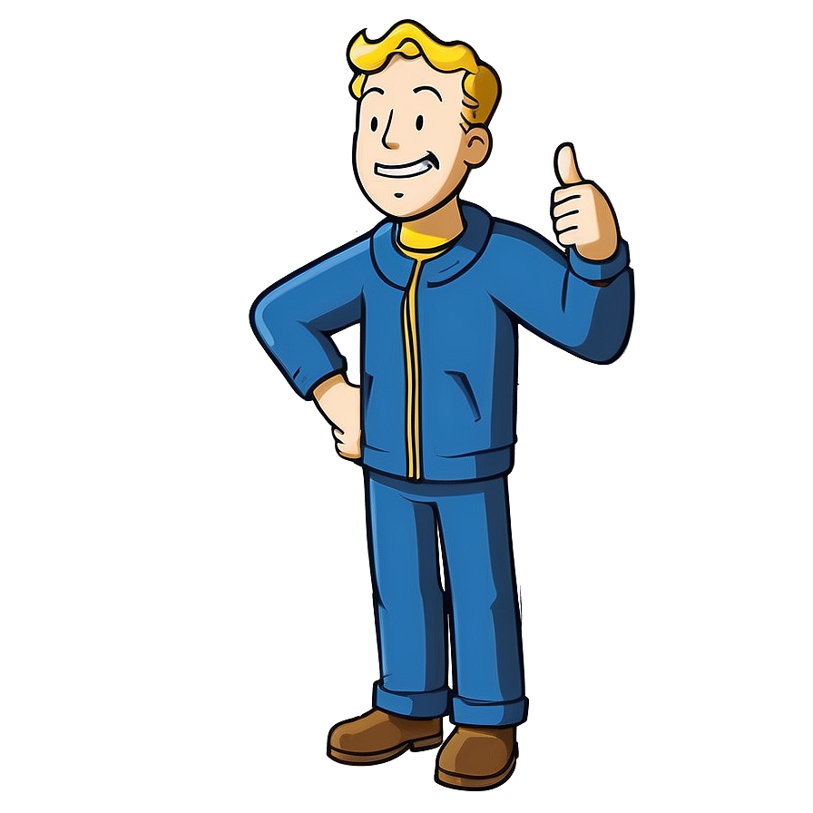 Animated Vault Boy Artwork Png 06202024 PNG