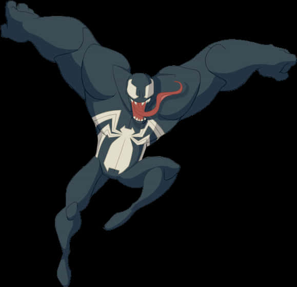 Animated Venom Character Pose PNG