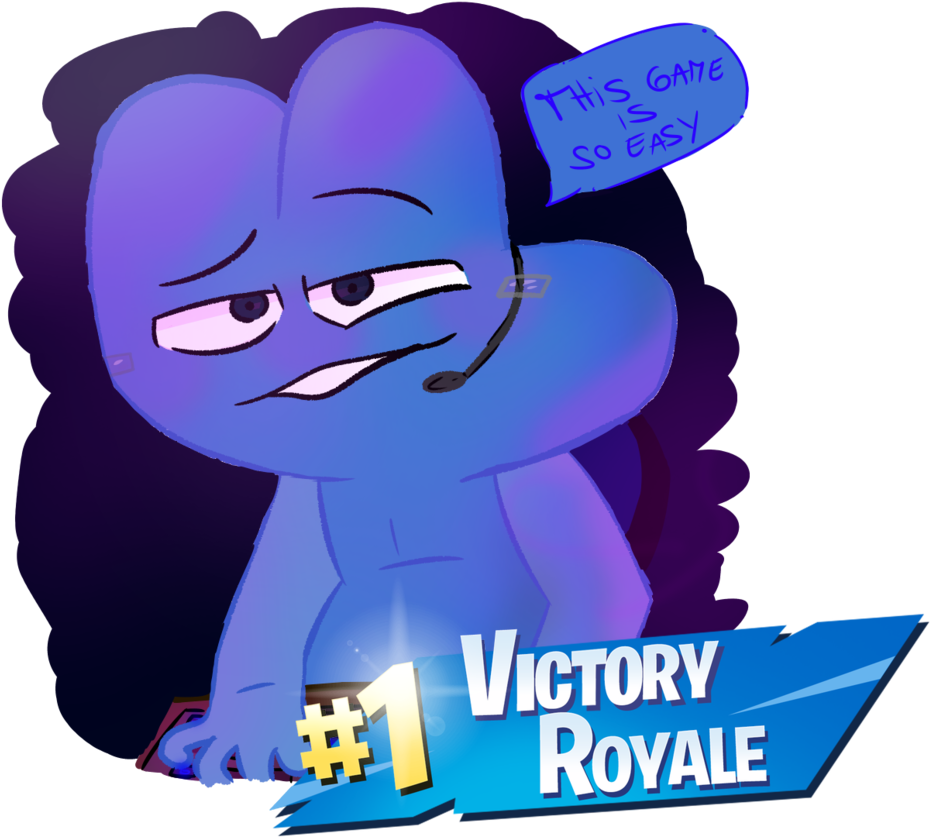 Animated Victory Royale Easy Game Statement PNG