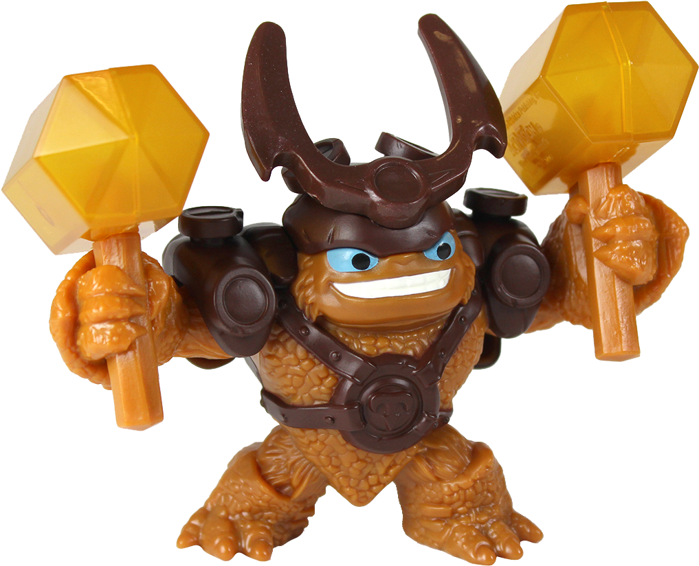 Animated Viking Figure With Hammers PNG