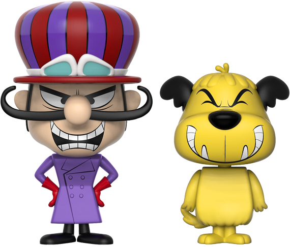 Animated Villainand Dog Figurines PNG
